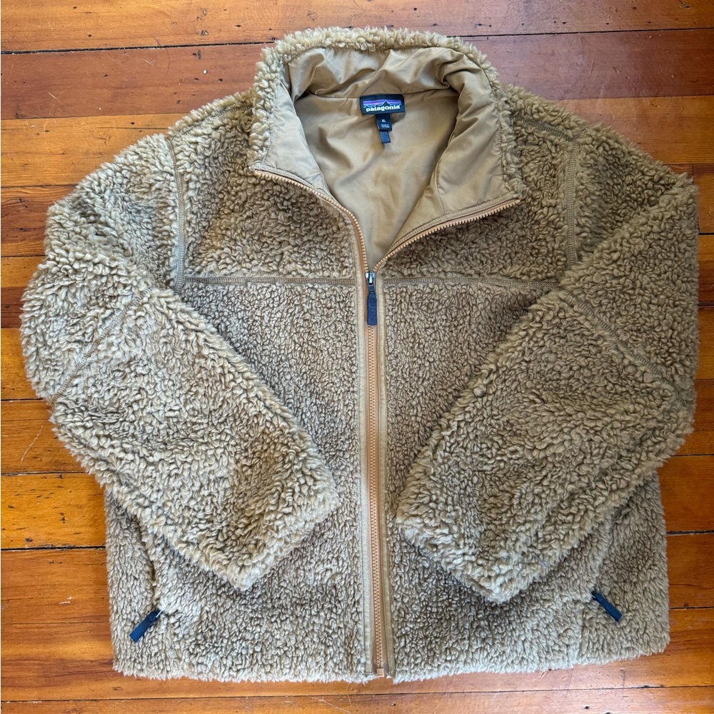 Patagonia Lunar Dusk XL Brown Sherpa Fleece Jacket